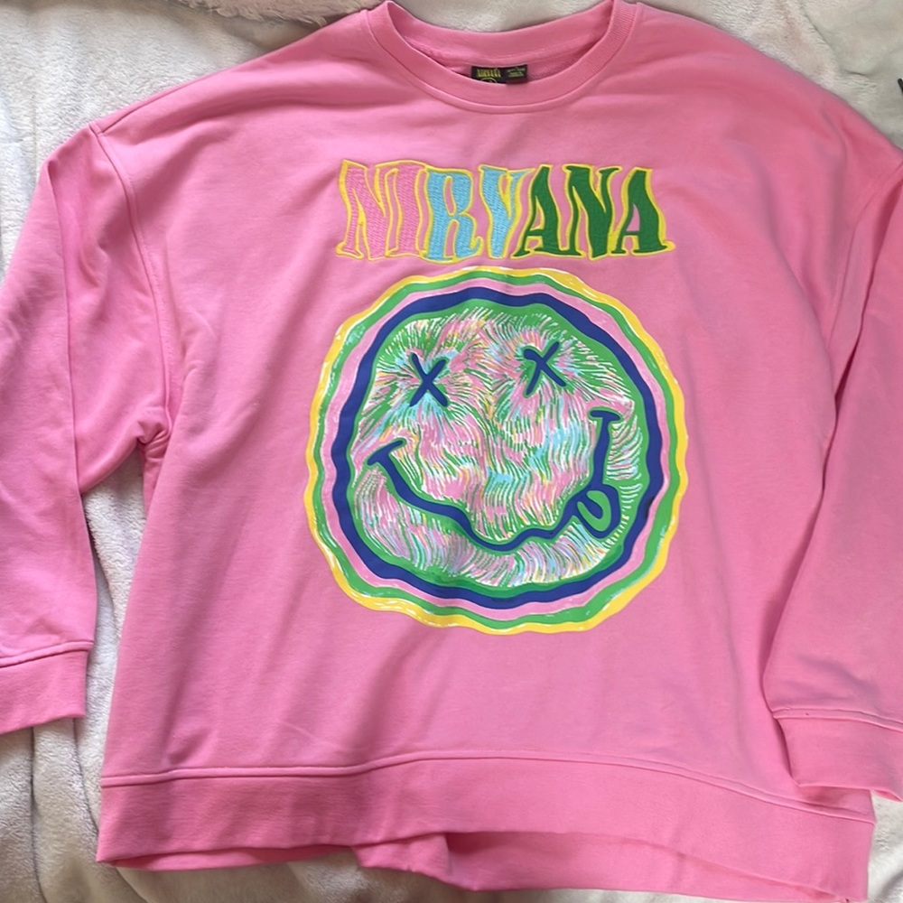 embroidered NIRVANA band crewneck